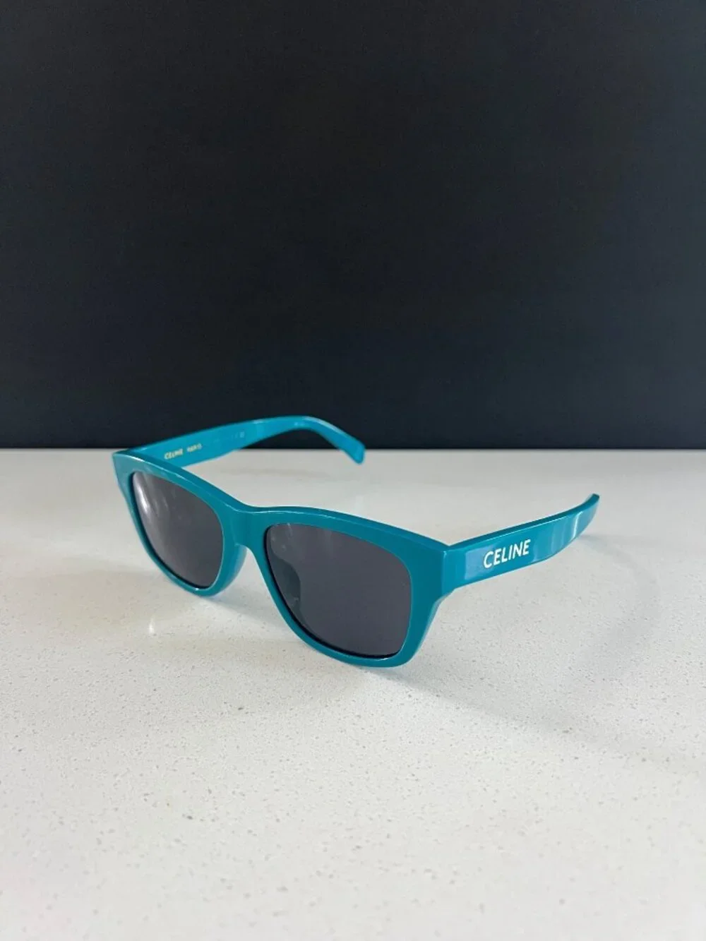 Celine Classic Rectangular Sunglasses CL40249U 87A Turquoise